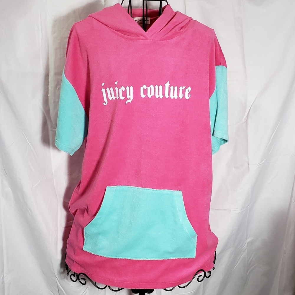Juicy Couture Tunic Short Sleeve Hoodie, Goth Logo